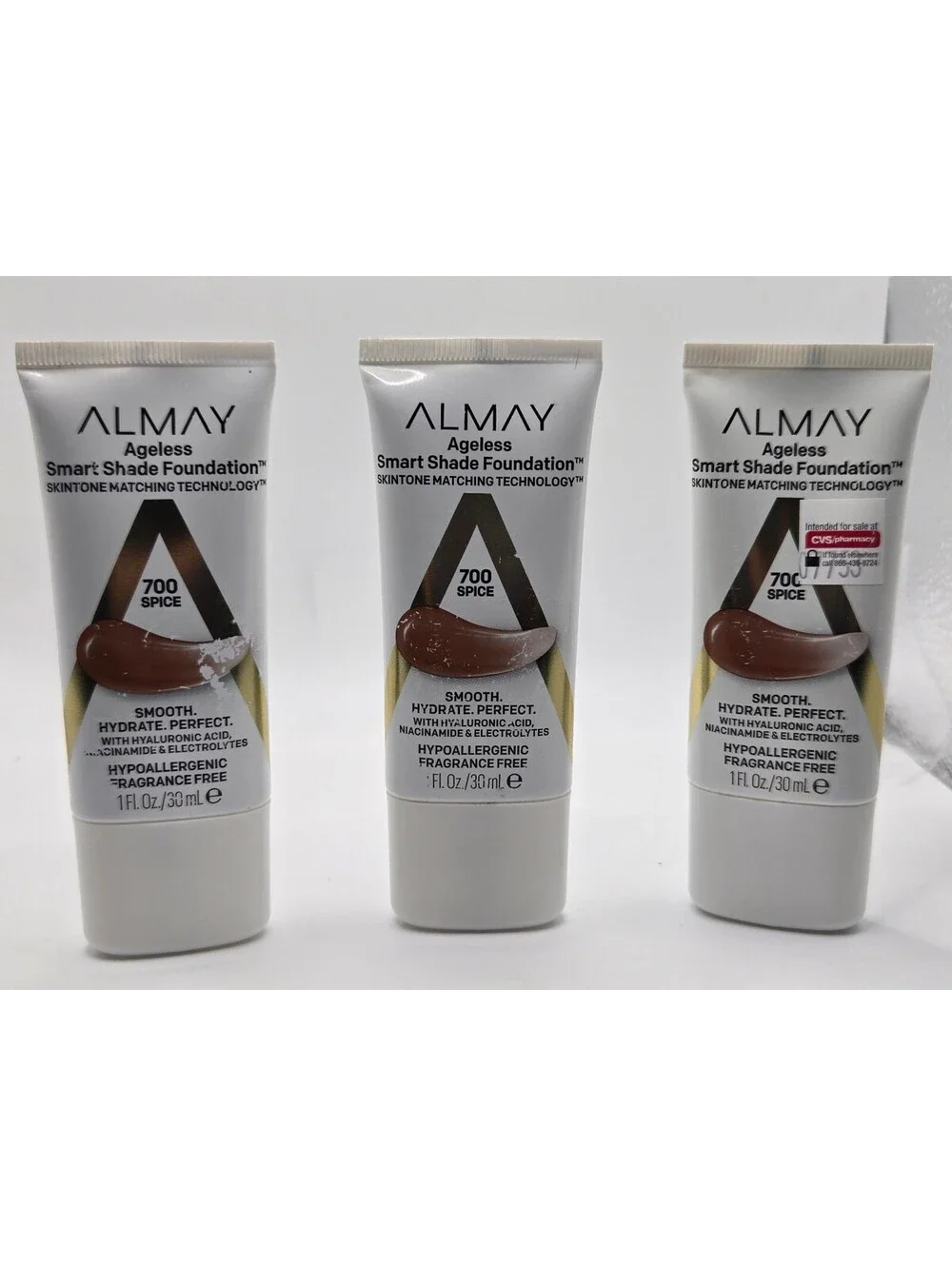 Almay Ageless Smart Shade Foundation 700 Spice - Hypoallergenic, Fragrance Free